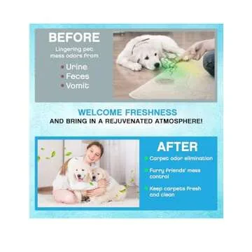 NonScents Carpet & Rug Odor Eliminator - Safe & Fragrance-Free Pet Carpet Deodorizer - Cat and Dog Smell Neutralizer - Removes Pet Urine Odors - Fresh Scent Powder in Pet Areas at Home