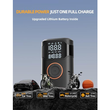 Tire Inflator Portable Air Compressor 150PSI Cordless