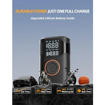 Tire Inflator Portable Air Compressor 150PSI Cordless