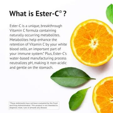 American Health Ester-C 500 mg with Citrus Bioflavonoids - 120 Vegetarian Capsules - 24-Hour Immune Support - Non-GMO, Vegan, Gluten Free - 60 Servings