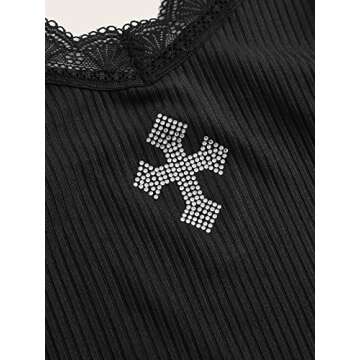 Stylish SOLY HUX Y2K Lace Cami Crop Top - Perfect for Clubs