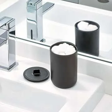 Stylish iDesign Cade Canister for Bathroom & Desk Storage