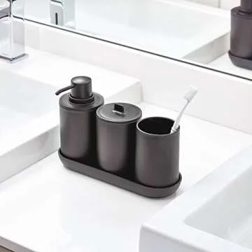 Stylish iDesign Cade Canister for Bathroom & Desk Storage