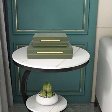 ZIKOUL Green Shagreen box Set of 2 Faux Leather Decorative Boxes,Large Nesting Storage Decorative Boxes with Lids for Modern Home Decor Stacking Jewelry Box Organizer