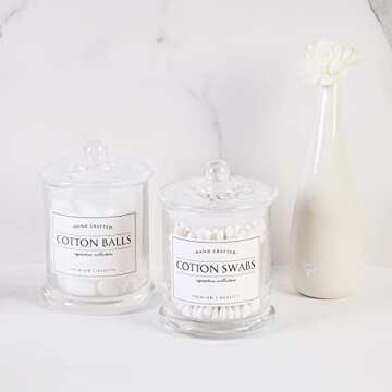 Volisnova Apothecary Jars - Stylish Bathroom Storage Solution