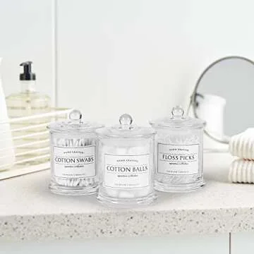 Volisnova Apothecary Jars - Stylish Bathroom Storage Solution