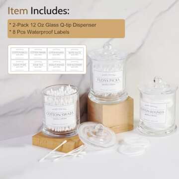 Volisnova Apothecary Jars - Stylish Bathroom Storage Solution