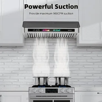 BRANO 30 Inch Range Hood with Voice Control and 900 CFM