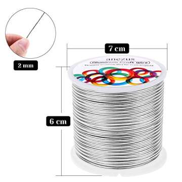 Anezus 12 Gauge Aluminum Wire - 100 Feet Bendable Sculpting Wire
