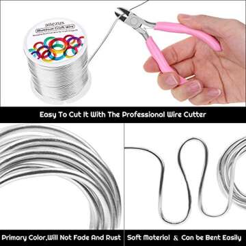 Durable 12 Gauge Aluminum Craft Wire - 100 Feet Long