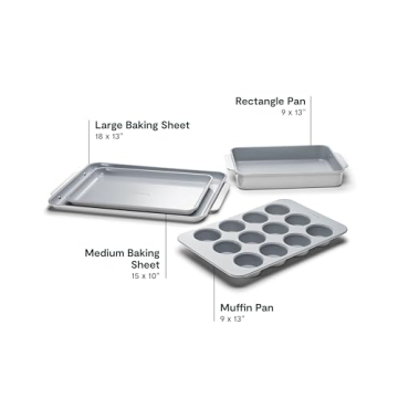 Caraway Nonstick Ceramic Bakeware Set Perfect for Every Baker