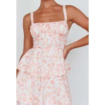 Chouyatou Floral Print Party Dress for Women