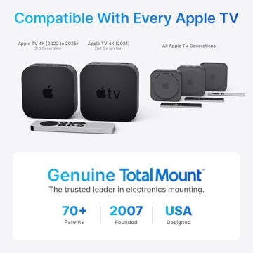 TotalMount Apple TV Mount for All Generations - Clutter-Free Solution