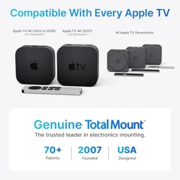 TotalMount Apple TV Mount for All Generations - Clutter-Free Solution