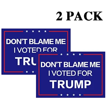 Reflective Trump 2024 Bumper Stickers - 2 Pack
