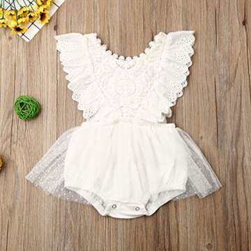 Newborn Infant Baby Girl Clothes Lace Halter Backless Jumpsuit Romper Bodysuit Sunsuit Outfits Set
