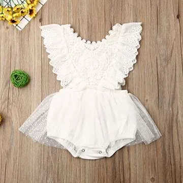 Newborn Infant Baby Girl Clothes Lace Halter Backless Jumpsuit Romper Bodysuit Sunsuit Outfits Set
