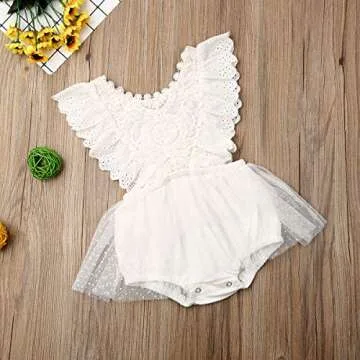 Newborn Infant Baby Girl Clothes Lace Halter Backless Jumpsuit Romper Bodysuit Sunsuit Outfits Set