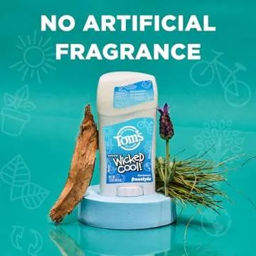 Tom's of Maine Aluminum-Free Wicked Cool! Natural Deodorant for Kids, Freestyle, 1.6 oz. 3-Pack (Packaging May Vary)