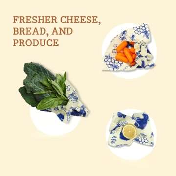 Bee's Wrap Reusable Beeswax Food Wraps Made in the USA, Eco Friendly Beeswax Food Wrap, Sustainable Organic Cotton Wraps, XXL Cut To Size Wax Paper Roll, Bees & Bears