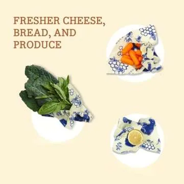 Bee's Wrap Reusable Beeswax Food Wraps Made in the USA, Eco Friendly Beeswax Food Wrap, Sustainable Organic Cotton Wraps, XXL Cut To Size Wax Paper Roll, Bees & Bears