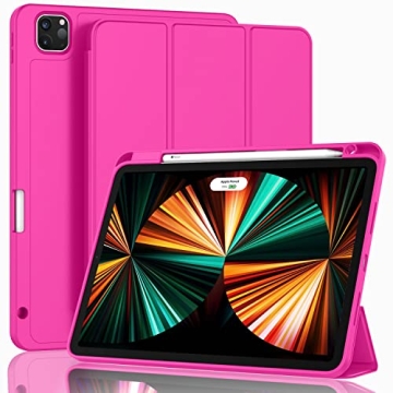 ZryXal New iPad Pro 12.9 Inch Case 2022/2021/2020 with Auto Wake, Pencil Holder and Full Protection