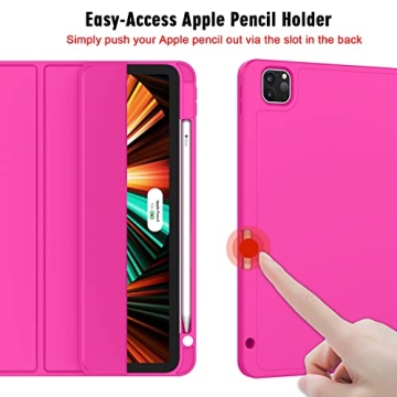 ZryXal iPad Pro 12.9 Case with Pencil Holder & Auto Wake