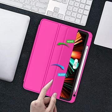 ZryXal iPad Pro 12.9 Case with Pencil Holder & Auto Wake