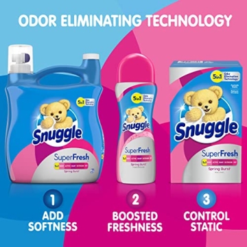 Snuggle Plus SuperFresh Dryer Sheets – Odor Control & Softness
