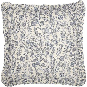 Piper Classics Floral Ruffled Euro Sham for Cozy Bedrooms
