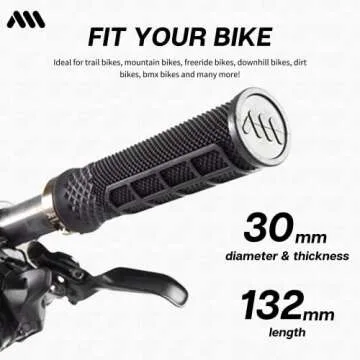Mountain Bike Grips Black Orange Cero Grips Model - Lock-on Metal Collar, Dual Pattern, Dual Density, 132mm