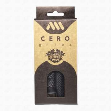 Mountain Bike Grips Black Orange Cero Grips Model - Lock-on Metal Collar, Dual Pattern, Dual Density, 132mm