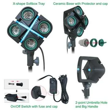 LINCO LED Continuous Photography Video Studio - Easy Setup