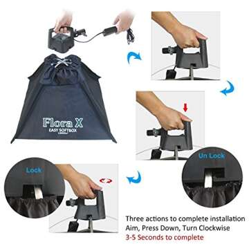 LINCO LED Continuous Photography Video Studio - Easy Setup