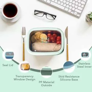 Easy Togo 3 Pack Stainless Steel Food Containers - Perfect for Meal Prep & Storage