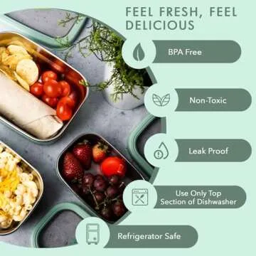 Easy Togo 3 Pack Stainless Steel Food Containers