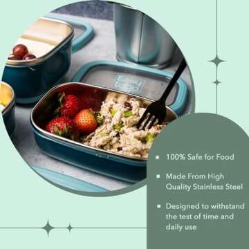 Easy Togo 3 Pack Stainless Steel Food Containers