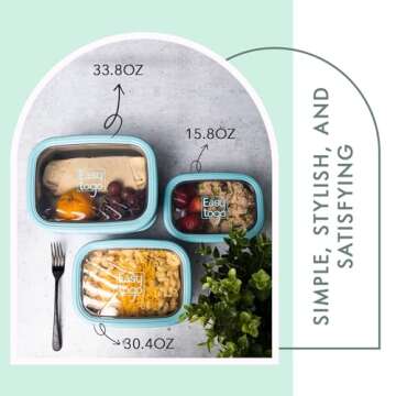 Easy Togo 3 Pack Stainless Steel Food Containers