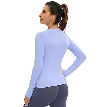 MathCat Women's Long-Sleeved Seamless Yoga Top