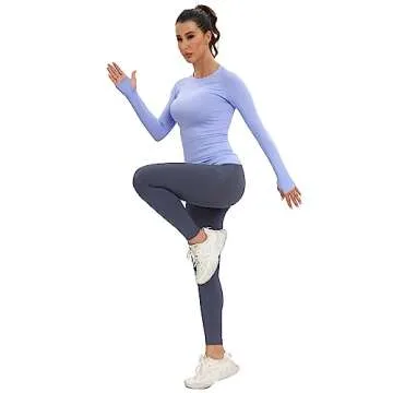 MathCat Women's Long-Sleeved Seamless Yoga Top