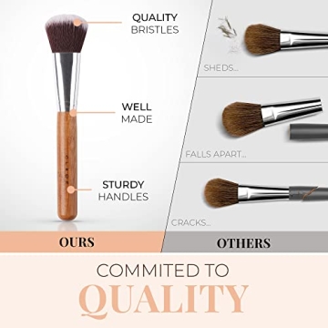 Professional Bamboo Makeup Brush Set - Vegan & Cruelty-Free
