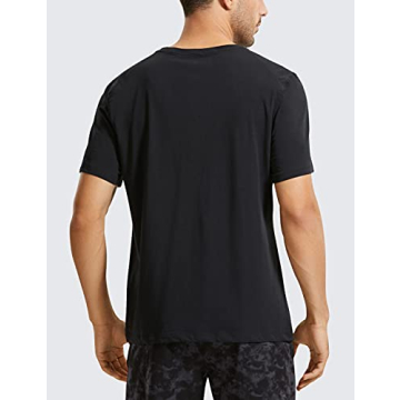 CRZ YOGA Men's Pima Cotton Athletic T-Shirts for Comfort