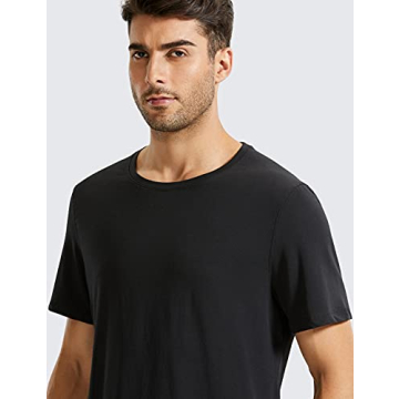 CRZ YOGA Men's Pima Cotton Athletic T-Shirts for Comfort
