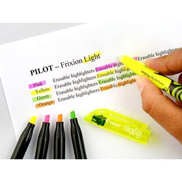 PILOT Frixion Light Textmarker Set - Erasable Highlighters