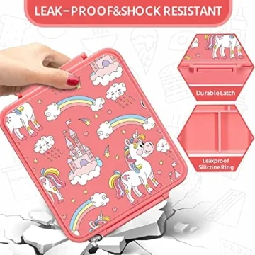 MAISON HUIS Kids Bento Lunch Box Set - Leakproof & Insulated