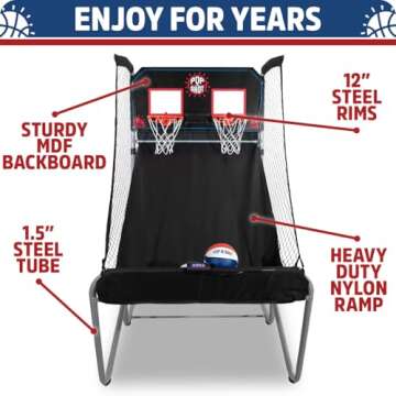 Pop-A-Shot Official Home Dual Shot Basketball Arcade Game - (Black)