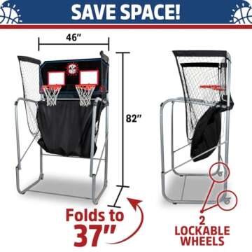 Pop-A-Shot Official Home Dual Shot Basketball Arcade Game - (Black)