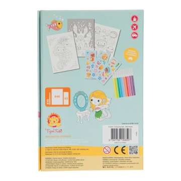 Tiger Tribe: Coloring Set - Mermaids - Activity Set w/Stickers, Themed Coloring Pages & Markers Stored Inside Magnetic Sealed Storage Box, Kid Age 4+