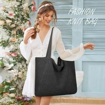 Stylish Crochet Tote Bag for Women - Beach Ready Accessory