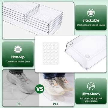 Curisia Drawer Organizer Set for Kitchen & Office Storage